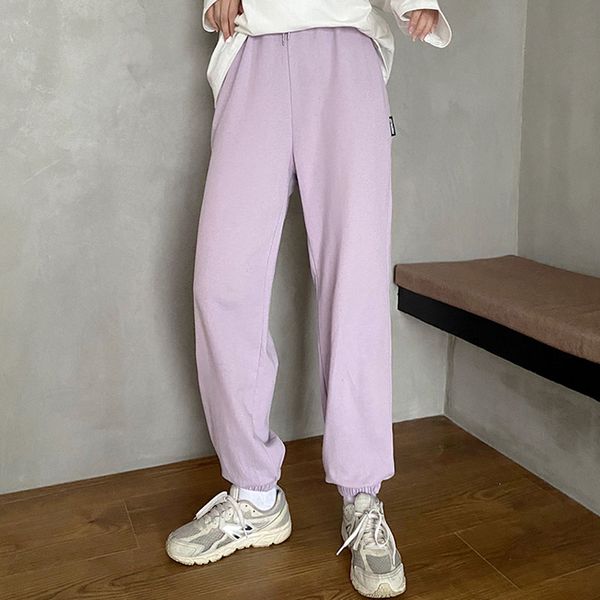 women sweatpants pull-on jogger pants high waist full length cotton trousers ladies casual cozy home wear, Black;white
women sweatpants pull-on jogger pants high waist full length cotton trousers ladies casual cozy home wear, Black;white