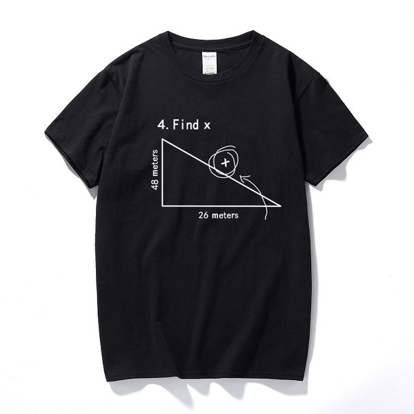 find variable x math teacher funny t shirt men short sleeve printed cotton cartoon t-shirt
