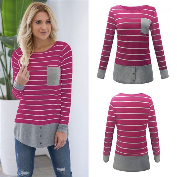 tshirt fashion patchwork stitching long sleeve round neck women casual womens tees womens striped slim, White
tshirt fashion patchwork stitching long sleeve round neck women casual womens tees womens striped slim, White