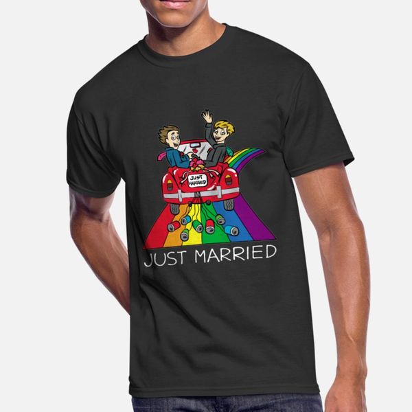 just married gay marriage queer homo lgbt t shirt men create 100% cotton s-3xl formal loose new style spring autumn unique shirt
just married gay marriage queer homo lgbt t shirt men create 100% cotton s-3xl formal loose new style spring autumn unique shirt