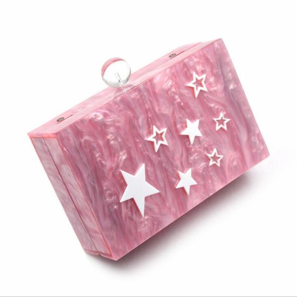 2020 new women acrylic evening clutch bags pink printed star banquet purse with chain hollow out wallets drop shipping mn1574
2020 new women acrylic evening clutch bags pink printed star banquet purse with chain hollow out wallets drop shipping mn1574