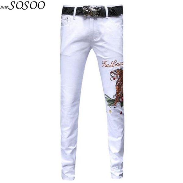 new young man european american and style embroidery of tiger fashion denim pants slim jeans pants white jeans men #105, Blue
new young man european american and style embroidery of tiger fashion denim pants slim jeans pants white jeans men #105, Blue