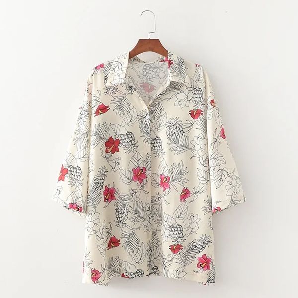xd3155 2020 new plus-size euramerican fashion lapel single-breasted ladies shirts printed shirt, White
xd3155 2020 new plus-size euramerican fashion lapel single-breasted ladies shirts printed shirt, White