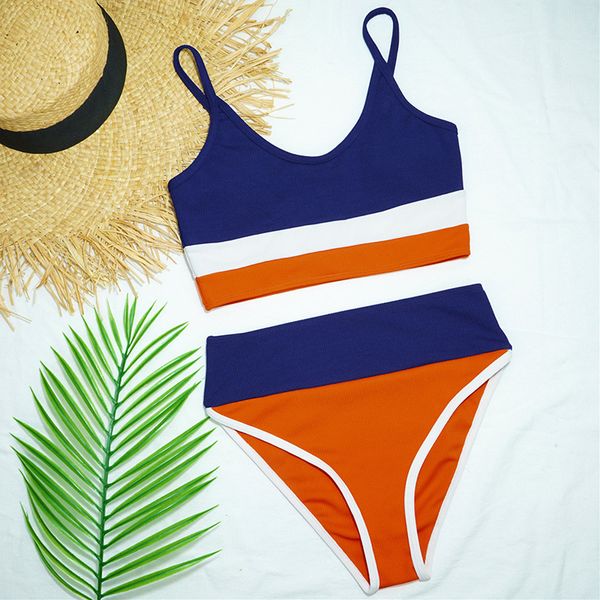 2019 new ribbed female bandeau swimsuit high waist bikini women push up swimwear two-piece bikini set splicing bathing suit wear
2019 new ribbed female bandeau swimsuit high waist bikini women push up swimwear two-piece bikini set splicing bathing suit wear
