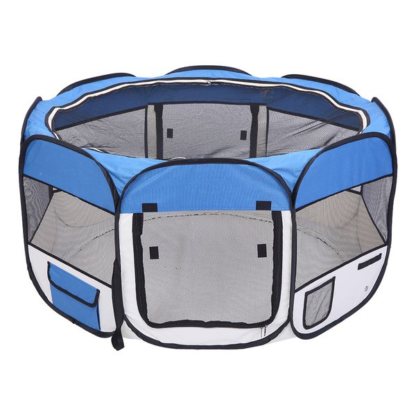 foldable 36inch portable dog cat crate 600d oxford cloth & mesh pet playpen fence with eight panels pet puppy soft tent blue ing
foldable 36inch portable dog cat crate 600d oxford cloth & mesh pet playpen fence with eight panels pet puppy soft tent blue ing