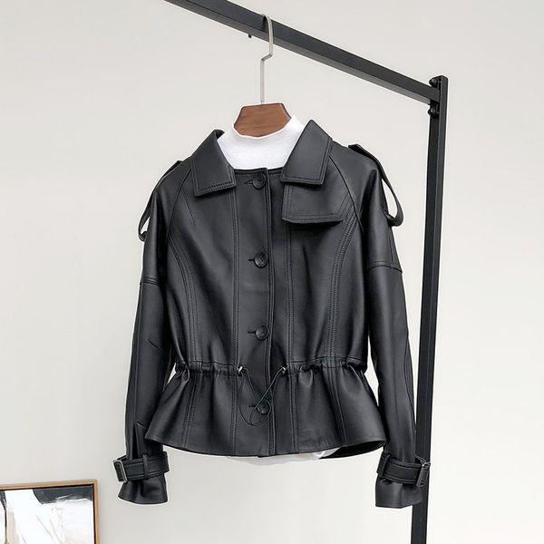 short real sheepskin korean coat spring autumn women leather jacket fashion 2020 cuero genuino j206 pph498, Black
short real sheepskin korean coat spring autumn women leather jacket fashion 2020 cuero genuino j206 pph498, Black