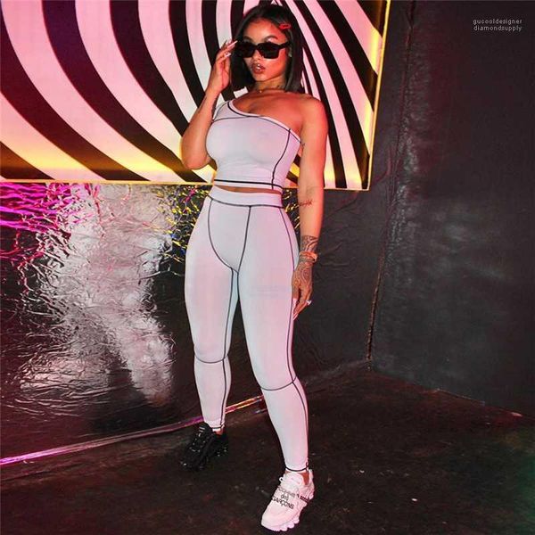 summer womens one shoulder tracksuits striped line printed skinny ladies 2pcs pants active solid slim female 2pcs sets, Gray
summer womens one shoulder tracksuits striped line printed skinny ladies 2pcs pants active solid slim female 2pcs sets, Gray