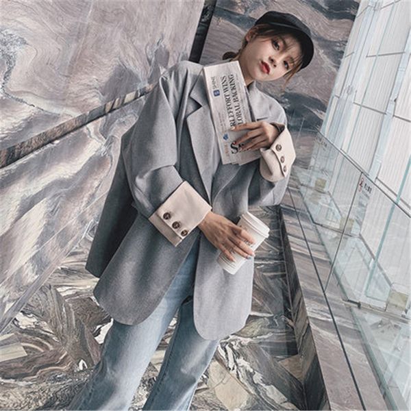 korean fashion big pocket casual blazer women autumn plus size elegant office gray suit outwear female 2020 spring new clothing, White;black
korean fashion big pocket casual blazer women autumn plus size elegant office gray suit outwear female 2020 spring new clothing, White;black