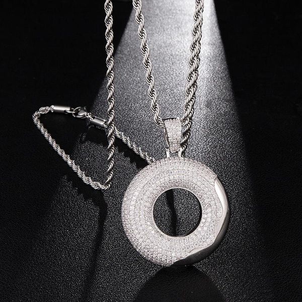 hip hop bling iced out кубический циркон cz камень пончик подвески ожерелья пончик ожерелье женщины мужчины ювелирные изделия с теннисной це, Silver
hip hop bling iced out кубический циркон cz камень пончик подвески ожерелья пончик ожерелье женщины мужчины ювелирные изделия с теннисной це, Silver