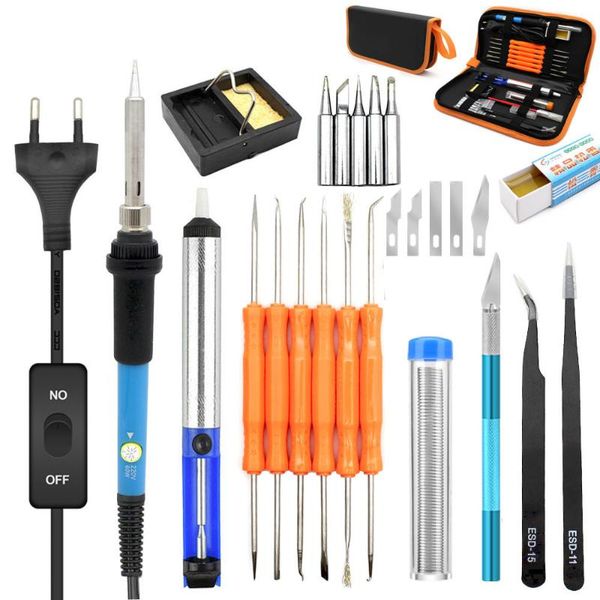 60w sldering station kit adjustable electric soldering irons tip solder saldatore a stagno hakko for wood burning havya seti
60w sldering station kit adjustable electric soldering irons tip solder saldatore a stagno hakko for wood burning havya seti