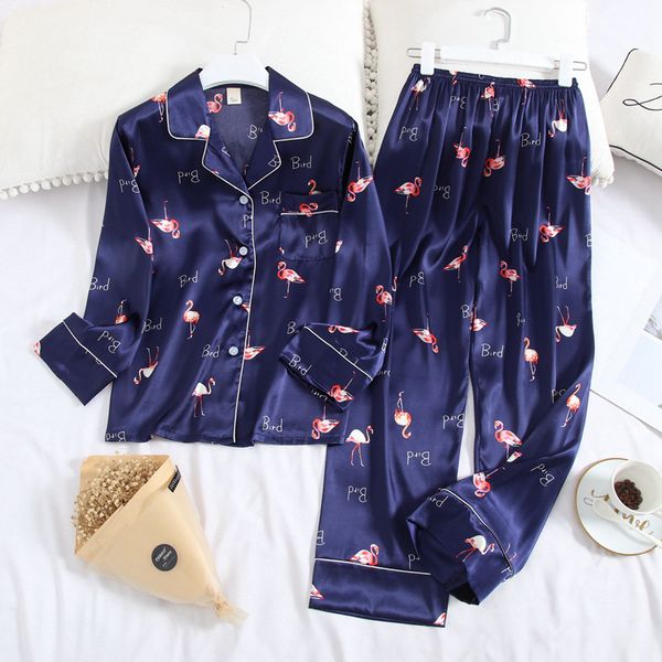 silk satin pajamas set women pajama set printing fashion pajamas long sleeve pyjamas set ing, White
silk satin pajamas set women pajama set printing fashion pajamas long sleeve pyjamas set ing, White