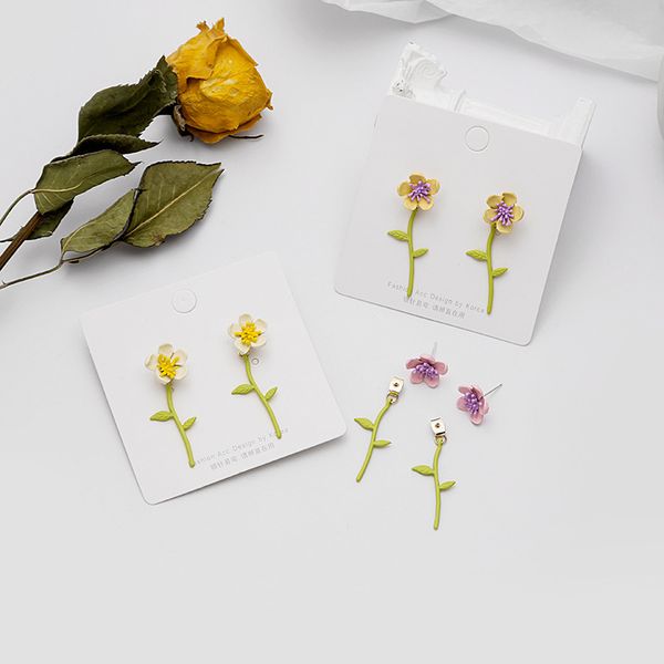 spring and summer spray painted colorful flowers earrings fresh long petal leaf earrings jewelry, Silver
spring and summer spray painted colorful flowers earrings fresh long petal leaf earrings jewelry, Silver