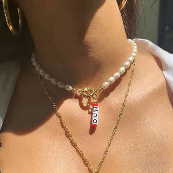 2020 women necklace baroque freshwater pearl high-quality trend accessories 26 letters pendant jewellery gift for friends collar, Silver
2020 women necklace baroque freshwater pearl high-quality trend accessories 26 letters pendant jewellery gift for friends collar, Silver