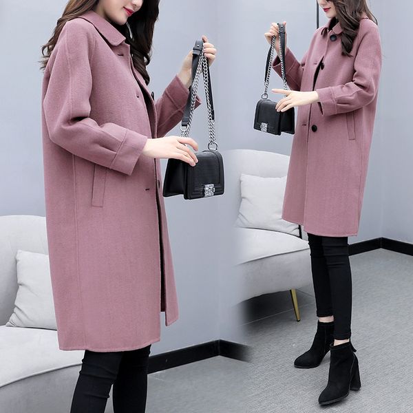 fashion women's woolen coat coat female long section new autumn and winter ladies popular woolen straight loose, Black
fashion women's woolen coat coat female long section new autumn and winter ladies popular woolen straight loose, Black