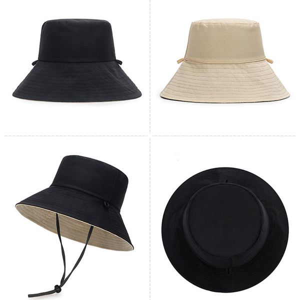 double-sided headgear shade hat lace up cotton fisherman hat wide brim foldable beach adjustable uv sun protection female cap, Blue;gray
double-sided headgear shade hat lace up cotton fisherman hat wide brim foldable beach adjustable uv sun protection female cap, Blue;gray