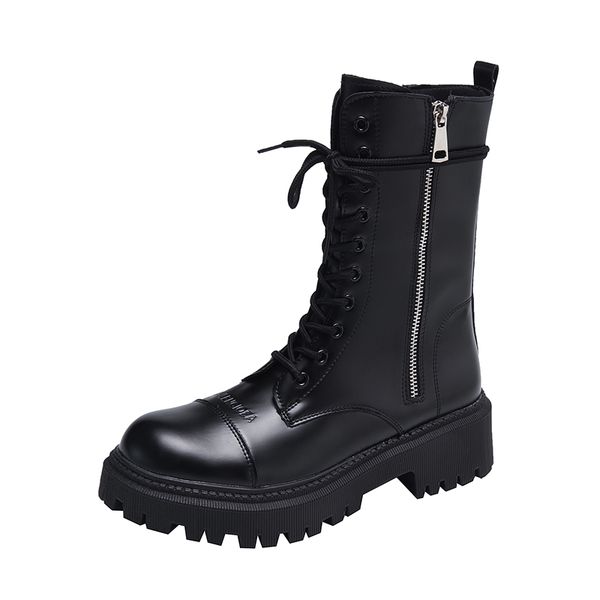 women's autumn boots genuine leather black motorcycle boots lace-up fashion martin female thick heel platform shoes
women's autumn boots genuine leather black motorcycle boots lace-up fashion martin female thick heel platform shoes