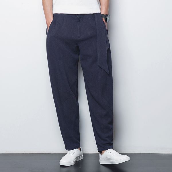 men's pants linen haren comfortable drop crotch cotton trousers men soft natural flax elastic waist casual pt-289, Black
men's pants linen haren comfortable drop crotch cotton trousers men soft natural flax elastic waist casual pt-289, Black