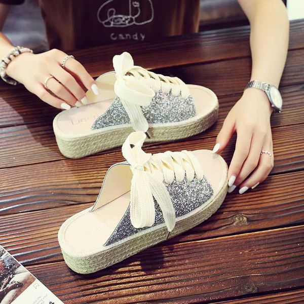 shoes med ladies' slippers shallow platform loafers cover toe flat summer slides fisherman rubber pu lace-up cover toe shallow, Black
shoes med ladies' slippers shallow platform loafers cover toe flat summer slides fisherman rubber pu lace-up cover toe shallow, Black