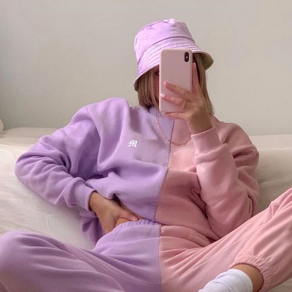 yiciya 2020 women autumn casual long sleeve sweatshirt women embroidery pullover patchwork pink purple round neck sweatshirt, Black
yiciya 2020 women autumn casual long sleeve sweatshirt women embroidery pullover patchwork pink purple round neck sweatshirt, Black