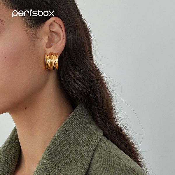 peri'sbox metal wide semi round stud earrings for women gypsy geometrical studs earrings 17.5mm thick chunky jewelry, Golden;silver
peri'sbox metal wide semi round stud earrings for women gypsy geometrical studs earrings 17.5mm thick chunky jewelry, Golden;silver