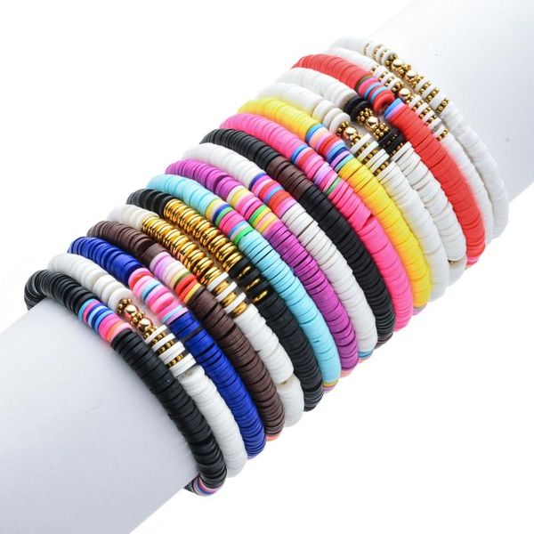 popular all-match soft pottery surfer clay 6mm heishi beads bracelet fashion bohemian color bracelet handmade elastic, Black
popular all-match soft pottery surfer clay 6mm heishi beads bracelet fashion bohemian color bracelet handmade elastic, Black