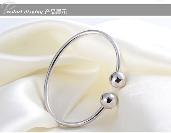 2017 new classic fashion solid 925 sterling silver bracelet smooth beads bracelets wedding jewelry for women l83, Golden;silver
2017 new classic fashion solid 925 sterling silver bracelet smooth beads bracelets wedding jewelry for women l83, Golden;silver