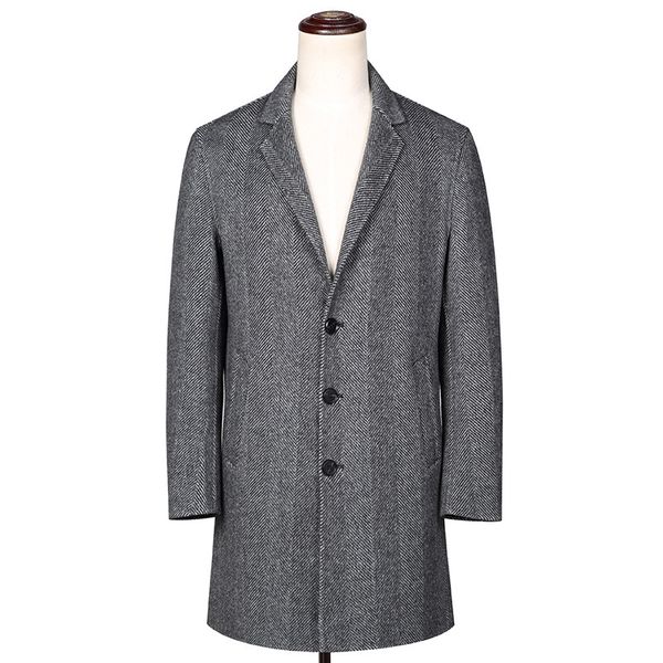 a9 new fashion winter men's clothing striped wool coat men double-sided cashmere overcoat long youth trench coat wool blends, Black
a9 new fashion winter men's clothing striped wool coat men double-sided cashmere overcoat long youth trench coat wool blends, Black