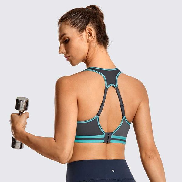 women high impact moisture-wicking full coverage no padded control adjustable wire racerback sports bra, White;black
women high impact moisture-wicking full coverage no padded control adjustable wire racerback sports bra, White;black