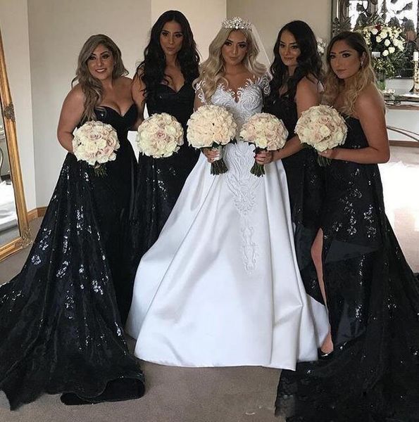 2020 charming black sheath bridesmaid dresses sweetheart front split lace maid of the honor dress zipper back plus size party gowns, White;pink
2020 charming black sheath bridesmaid dresses sweetheart front split lace maid of the honor dress zipper back plus size party gowns, White;pink