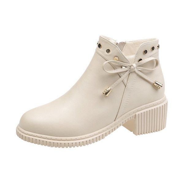 boots fashion pu leather dress ankle women bowtie bootie winter shoes zip rivet studded plush lining square block heel for lady, Black
boots fashion pu leather dress ankle women bowtie bootie winter shoes zip rivet studded plush lining square block heel for lady, Black
