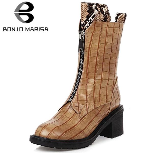 bonjomarisa new arrival ladies unique fretworm boots high chunky heels mid-calf dress boots women cool snake print women shoes, Black
bonjomarisa new arrival ladies unique fretworm boots high chunky heels mid-calf dress boots women cool snake print women shoes, Black