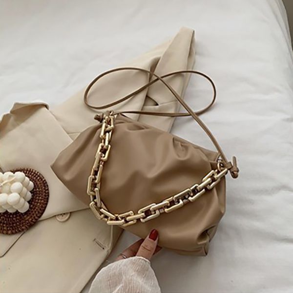 women pleated cloud handbags soft metal chain shoulder bag luxury pure color ruched hobos lady dumpling wrinkled crossbody bags
women pleated cloud handbags soft metal chain shoulder bag luxury pure color ruched hobos lady dumpling wrinkled crossbody bags