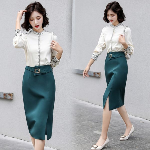 women's suit new autumn 2020 all-match elegant casual fashion embroidered two-piece dress set for embroidered dressformal dress sociali, Gray
women's suit new autumn 2020 all-match elegant casual fashion embroidered two-piece dress set for embroidered dressformal dress sociali, Gray