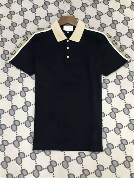 new spring summer autumn luxury designer casual polos t shirts tees polo man shirt snake bee floral embroidery mens polos, White;black 
new spring summer autumn luxury designer casual polos t shirts tees polo man shirt snake bee floral embroidery mens polos, White;black