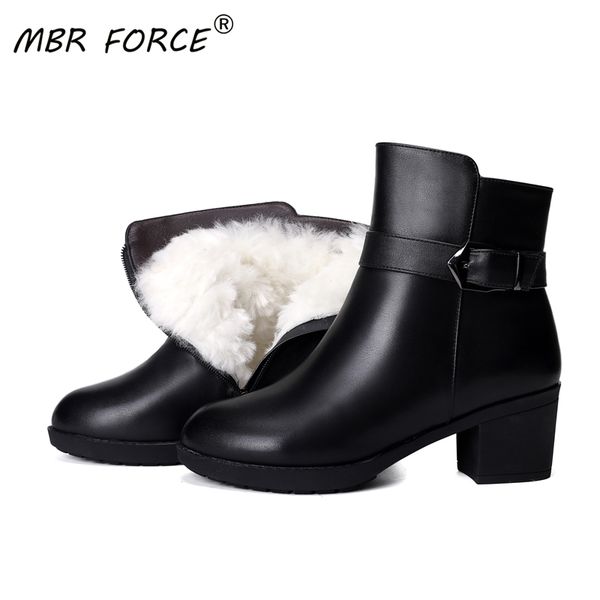 mbr force new fashion women's boots leather comfortable winter women's boots soft plush high heels mid-calf wool, Black
mbr force new fashion women's boots leather comfortable winter women's boots soft plush high heels mid-calf wool, Black