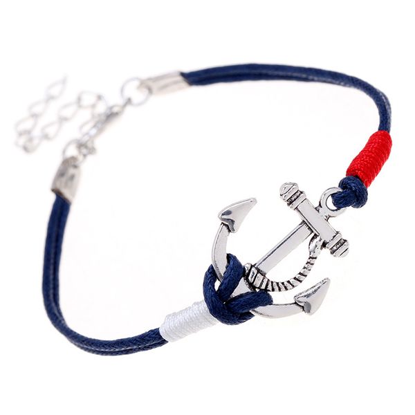 anchor braided charm bracelets for women girls boys fashion vintage silver alloy navy blue handmade rope chain men jewelry bracelets bangles, Golden;silver
anchor braided charm bracelets for women girls boys fashion vintage silver alloy navy blue handmade rope chain men jewelry bracelets bangles, Golden;silver