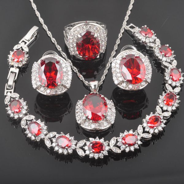 for women silver color jewelry sets new red zirconia wedding jewellery bracelet necklace pendant earrings ring qs0238
for women silver color jewelry sets new red zirconia wedding jewellery bracelet necklace pendant earrings ring qs0238