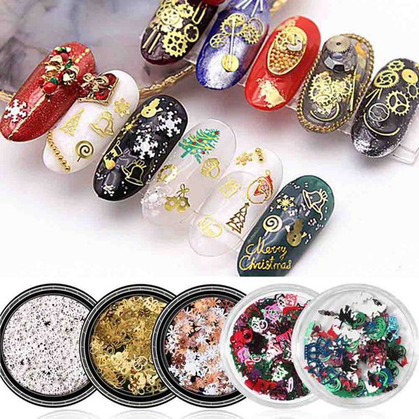 1box christmas gold glitter nail art snowflake flakes slice sequins mixed decals diy 3d manicure decorations, Silver;gold
1box christmas gold glitter nail art snowflake flakes slice sequins mixed decals diy 3d manicure decorations, Silver;gold