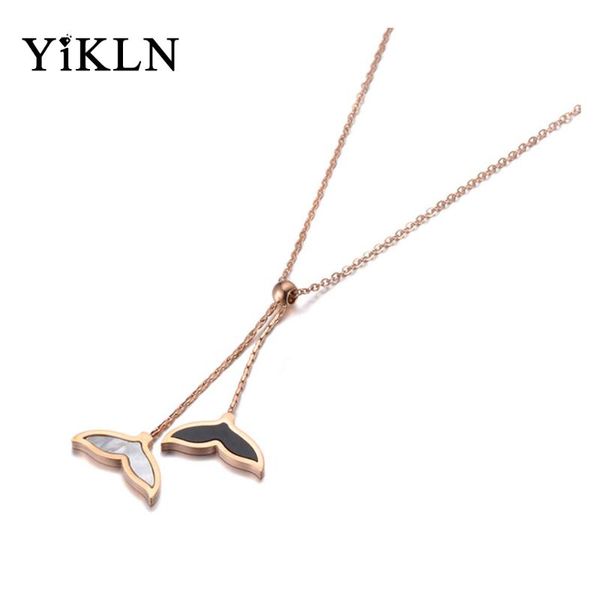 pendant necklaces yikln bohemia titanium steel white/black shell fish tail jewelry trendy rose gold beach necklace for women girl yn19103, Silver
pendant necklaces yikln bohemia titanium steel white/black shell fish tail jewelry trendy rose gold beach necklace for women girl yn19103, Silver