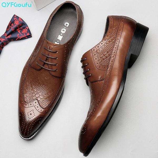 qyfcioufu pointed toe men dress shoe new formal black brown men genuine leather shoes flats work brogue shoes fashion
qyfcioufu pointed toe men dress shoe new formal black brown men genuine leather shoes flats work brogue shoes fashion