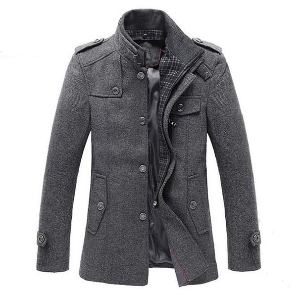 winter warm stand collar men's fashion woolen jacket for business men's thickentrench coat outwear, Black;brown
winter warm stand collar men's fashion woolen jacket for business men's thickentrench coat outwear, Black;brown