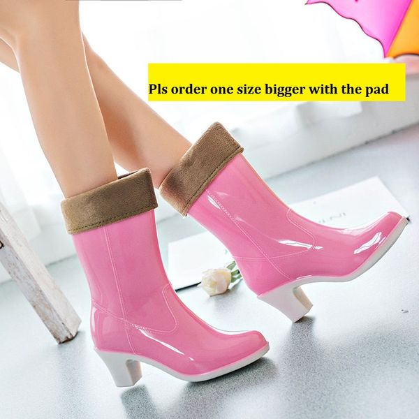2020 fashion high heeled rain boots female mid-tube waterproof rubber shoes ladies non-slip galoshes light candy colors, Black
2020 fashion high heeled rain boots female mid-tube waterproof rubber shoes ladies non-slip galoshes light candy colors, Black