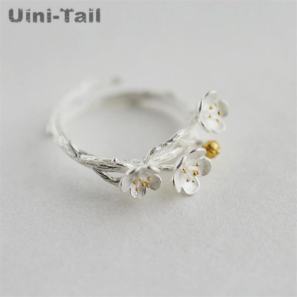 uini-tail new 925 sterling silver jewelry ring female literary plum blossom opening adjustable ring small fresh flower, Golden;silver
uini-tail new 925 sterling silver jewelry ring female literary plum blossom opening adjustable ring small fresh flower, Golden;silver