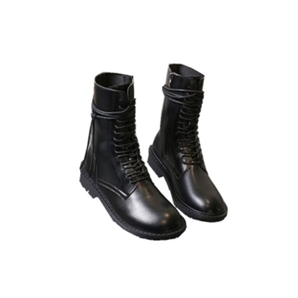 women's shoes 2020 autumn winter leather boots motorcycle boots fashion middle tube lace side zipper for women snow, Black
women's shoes 2020 autumn winter leather boots motorcycle boots fashion middle tube lace side zipper for women snow, Black