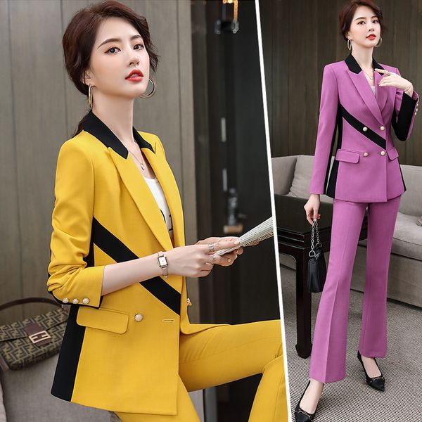 мода pant костюм для деловых женщин в офисе работа wear фиолетовый желтый slim fit куртка весна осень 2020 pant 2 шт набор, White
мода pant костюм для деловых женщин в офисе работа wear фиолетовый желтый slim fit куртка весна осень 2020 pant 2 шт набор, White