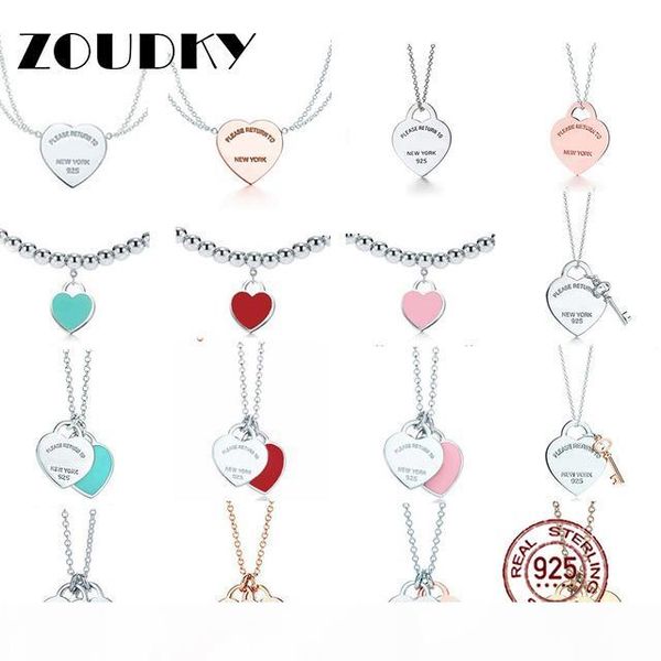new 100% 925 sterling silver tif necklace pendant heart bead chain rose gold and gold luxurious for women original fashion jewelry gift
new 100% 925 sterling silver tif necklace pendant heart bead chain rose gold and gold luxurious for women original fashion jewelry gift