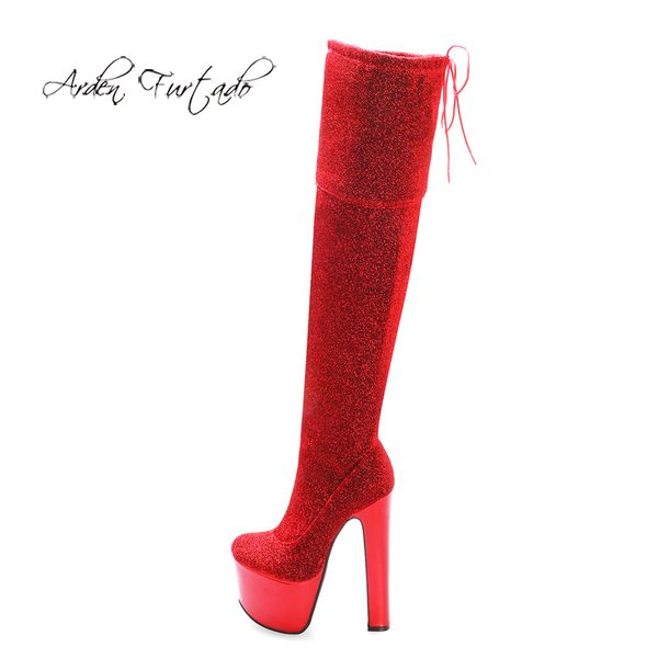 arden furtado fashion women's shoes platform elegant ladies silver boots royalblue over the knee high boots chunky heels 43 44, Black
arden furtado fashion women's shoes platform elegant ladies silver boots royalblue over the knee high boots chunky heels 43 44, Black