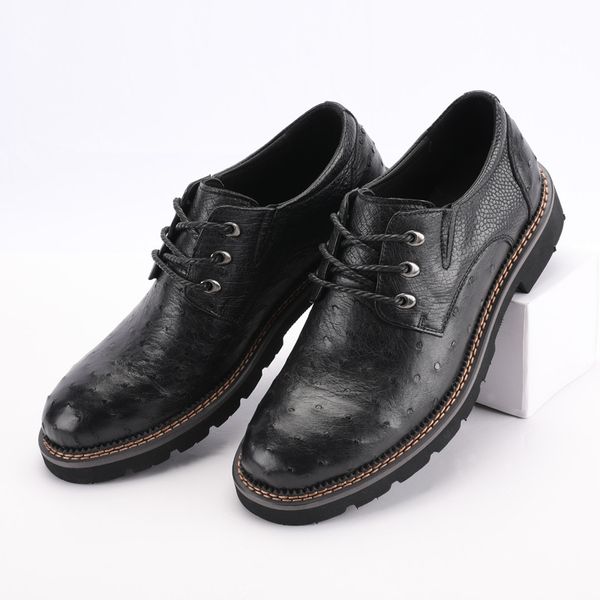 authentic real ostrich skin handmade stitched sole men's casual oxford shoes genuine exotic leather male lace-up round toe shoes, Black
authentic real ostrich skin handmade stitched sole men's casual oxford shoes genuine exotic leather male lace-up round toe shoes, Black