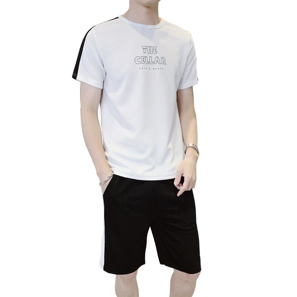 men's tracksuits rlyaeiz 2021 summer tracksuit korean casual men sporting suits fashion striped patchwork t shirts + shorts male wear, Gray
men's tracksuits rlyaeiz 2021 summer tracksuit korean casual men sporting suits fashion striped patchwork t shirts + shorts male wear, Gray