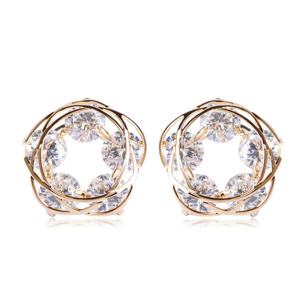 stud blucome shining rhinestone earrings prong setting cz zirconia round copper earring pendientes korean style, Golden;silver
stud blucome shining rhinestone earrings prong setting cz zirconia round copper earring pendientes korean style, Golden;silver